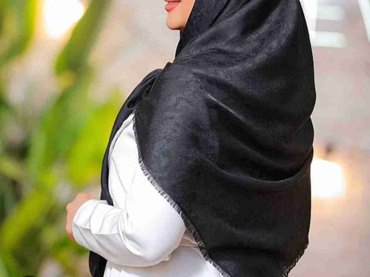 تصویر 2 از پخش عمده روسری پتینه مشکی + کف قیمت بازار